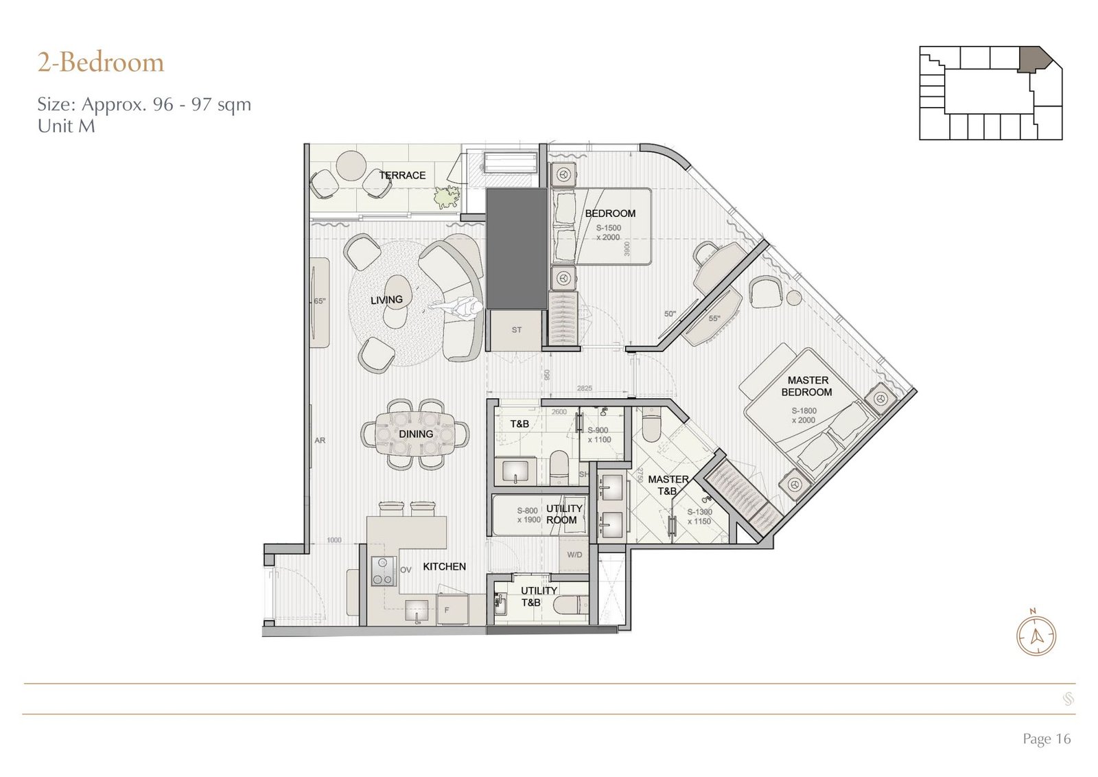 2BR Unit M 96-97 sqm